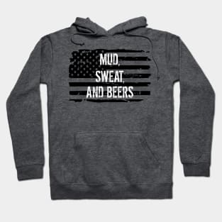 Mud Sweat and Beers Distressed Flag Hoodie